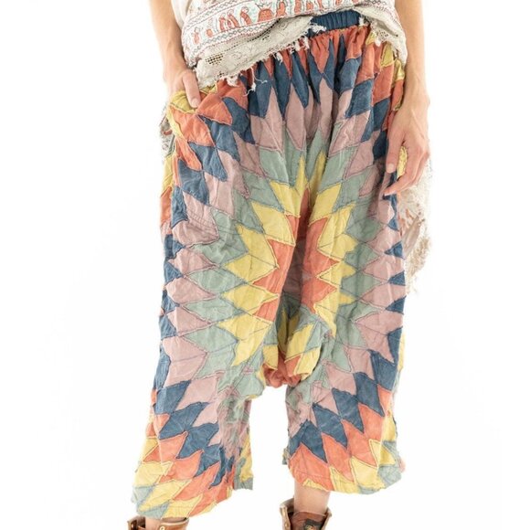 Magnolia Pearl Pants - Magnolia Pearl Quiltwork Garcon Rainbow Vibes Pants Hippie Festival Boho Cotton